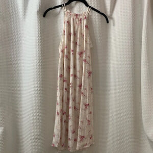 NWT LOFT Floral Sprinkle Halter Swing Dress